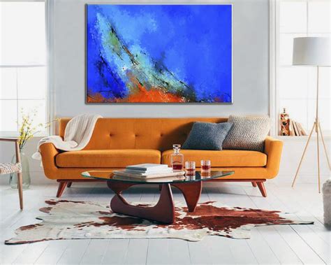 Abstract Paintings on Canvas Large Blue Canvas Wall Art - Etsy