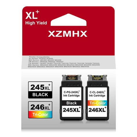 XZMHX 245XL 246XL Plus Ink Cartridge Combo Pack for Canon PG-245 XL CL ...