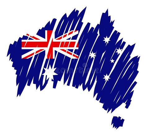 Map Flag Australia (vector) Stock Vector - Illustration of graphing, north: 4204043