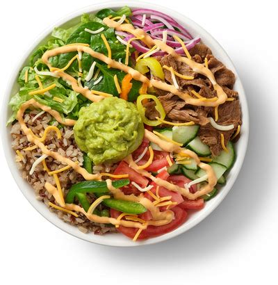 Subway Southwest Steak & Avocado Rice Bowl Nutrition Facts