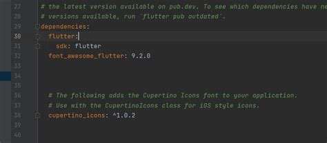 android studio - Flutter Font Awesome Icons Not Showing - Stack Overflow