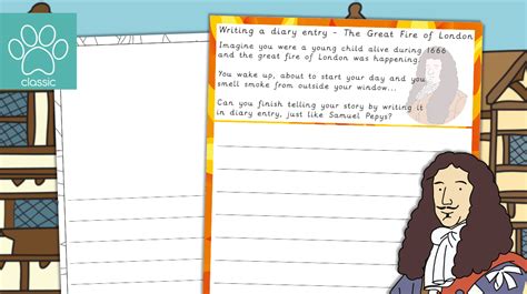 Teacher's Pet » The Great Fire of London - Diary Entry Activity