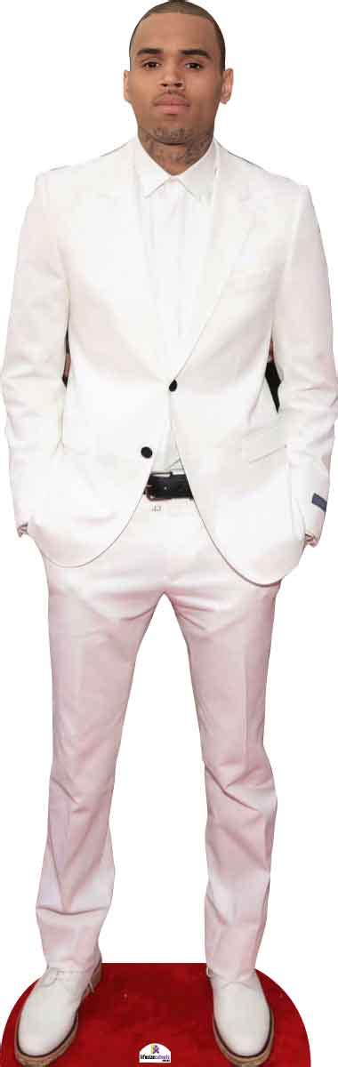 Chris Brown 422 White Suit Celebrity Cutout | LifesizeCutouts