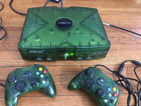 Original XBOX HALO SPECIAL EDITION Green CONSOLE W Green Controllers Very Nice! | eBay ...