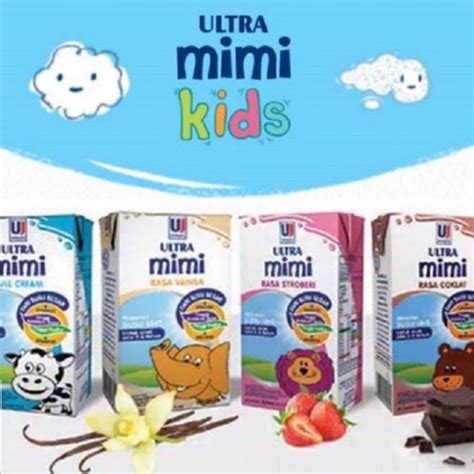 Jual SUSU ULTRA MIMI KIDS ALL VARIAN FULL CREAM COKLAT STRAWBERRY ...