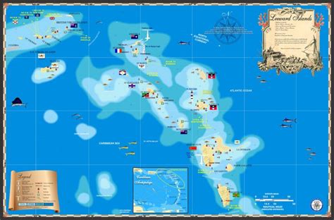 Leeward Islands Map - Island Map Store