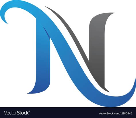 N Letter Logo Template Royalty Free Vector Image