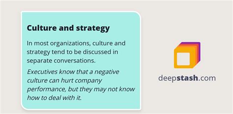 Culture and strategy - Deepstash