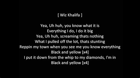 Dollzis: Wiz Khalifa Black And Yellow Lyrics G Mix