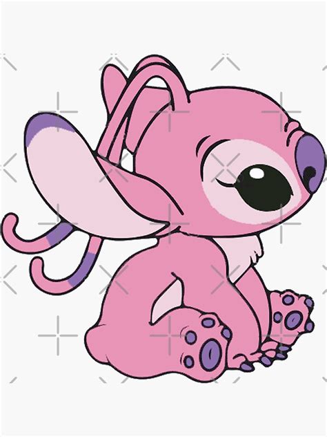 "Angel Stitch In Love !!" Sticker for Sale by Gaming-Fashion | Redbubble