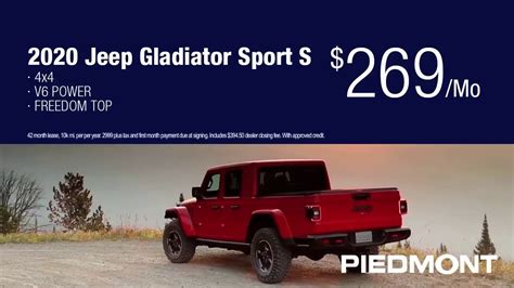 2020 Jeep Gladiator June Lease Specials - YouTube