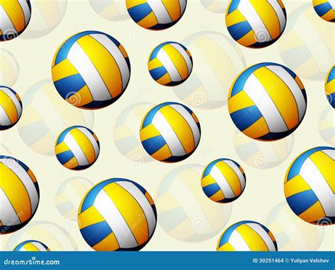 Volleyball Balls Background Stock Vector - Illustration of ball ...