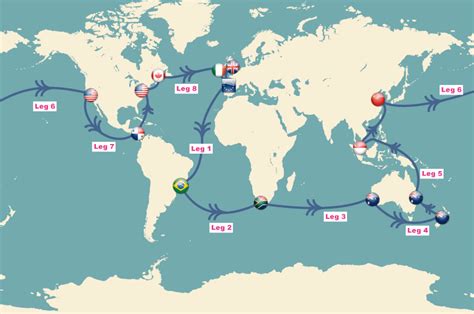 World Sailing Routes Map - Draw A Topographic Map