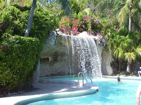 Nice pool with waterfall - Hilton Key Largo | Pool waterfall ...