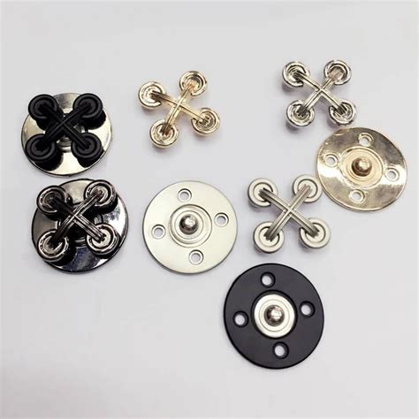 100pcs High grade metal fastener button fashion shirt round press stud zinc alloy hollow snap ...