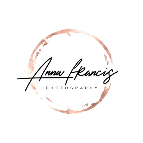 Rose Gold Logo, Photography Logo Watermark, Modern Circle Logo Design ...