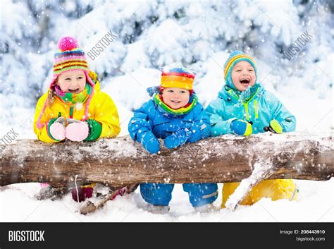 Kids Playing Snow. Image & Photo (Free Trial) | Bigstock