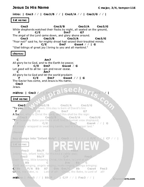 Jesus Is His Name Chords PDF (Don Chapman) - PraiseCharts