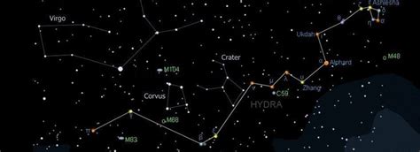 Constellation Hydra, the Water Monster (Hya) Star Map in 2020 ...