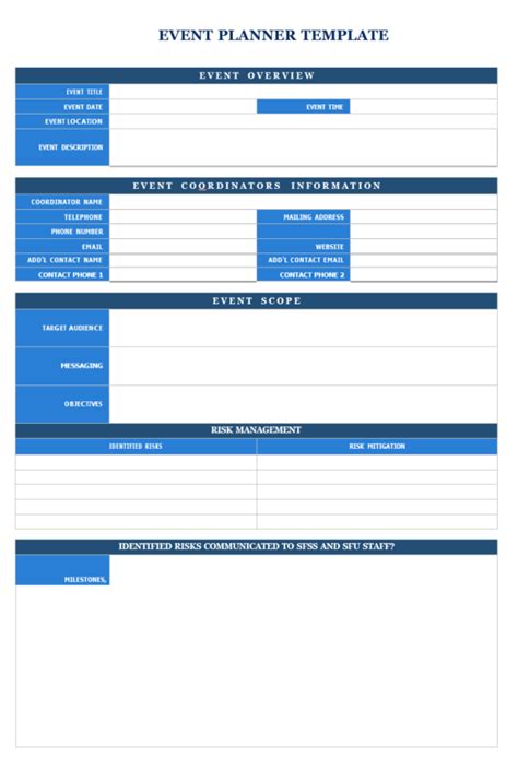 Event Planner Template MS Word | Free Word & Excel Templates