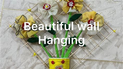 Wall hanging decor with beautiful flowers 💐 - YouTube