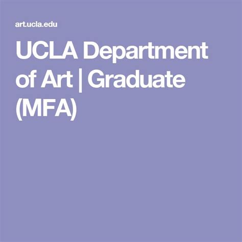 UCLA Department of Art | Graduate (MFA) | Graduate studies, Student ...