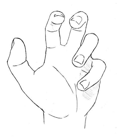 draw hand open palm finished | How to draw hands, Hand drawing ...