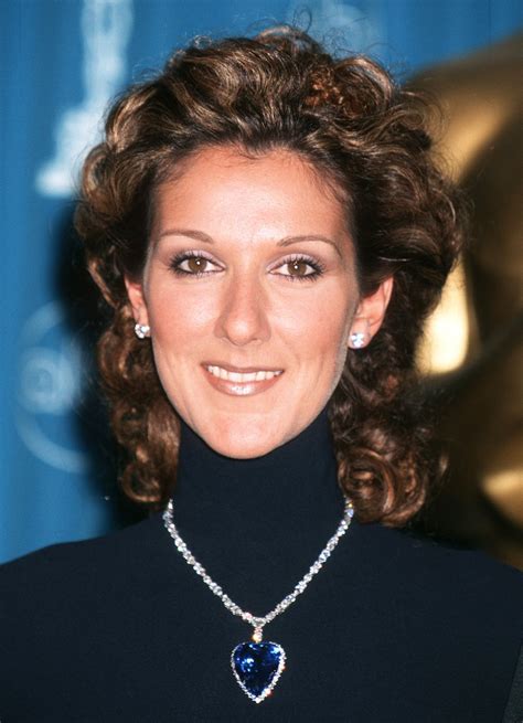 Celine Dion Wears 'Titanic' Blue Diamond Necklace in Paris