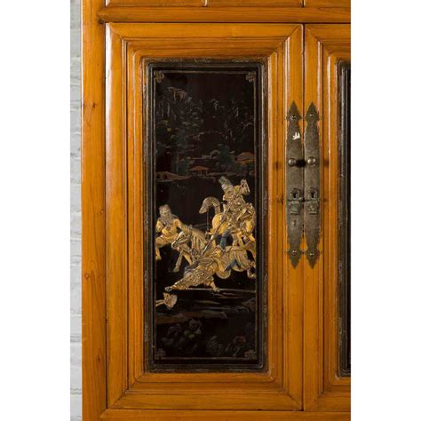 Chinese Early 20th Century Lacquered Armoire | FEA Home