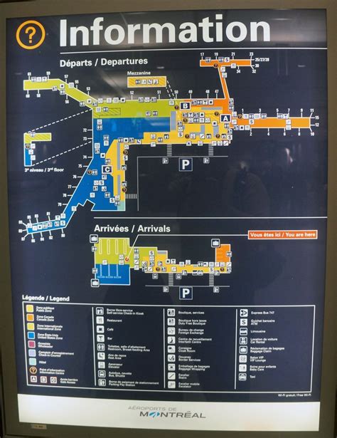 Montreal Airport Terminal Map - Tourist Map Of English