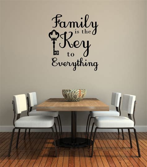 Family Quote Wall Decor Family Is The Key To Everything Wall