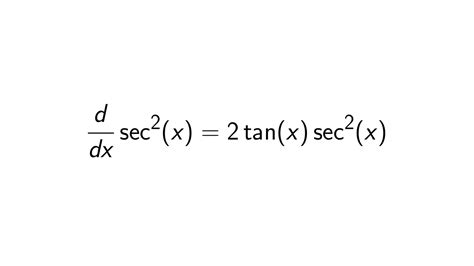 What is the Derivative of sec^2(x)? - Epsilonify