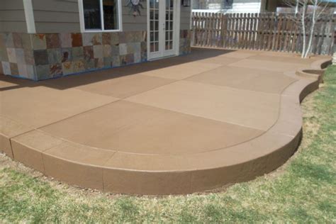 Sandstone Colored Concrete Patio. | Colored concrete patio, Poured concrete patio, Concrete ...