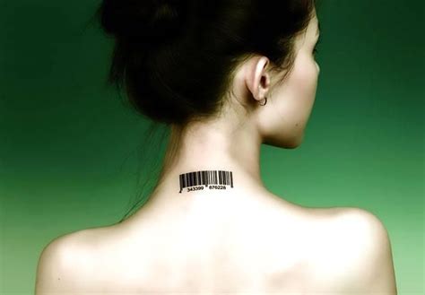 Back of Neck Barcode Tattoo Idea | Neck tattoo, Back of neck tattoo, Neck tattoo for guys