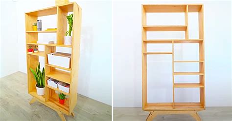 Easy DIY Mid-Century Bookcase With Free Plans