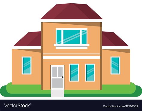 Cartoon house traditional detailed modern Vector Image