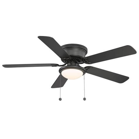 Hugger 52 in. Black Ceiling Fan-AL383-BK - The Home Depot