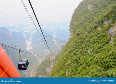 Cable Car at Zhangjiajie S National Forest Park Stock Image - Image of high, landscape: 234652223