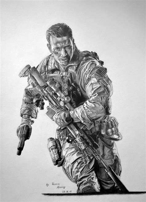 Battlefield 4 pencil drawing by al54xx.deviantart.com on @DeviantArt Military Tattoos, Military ...