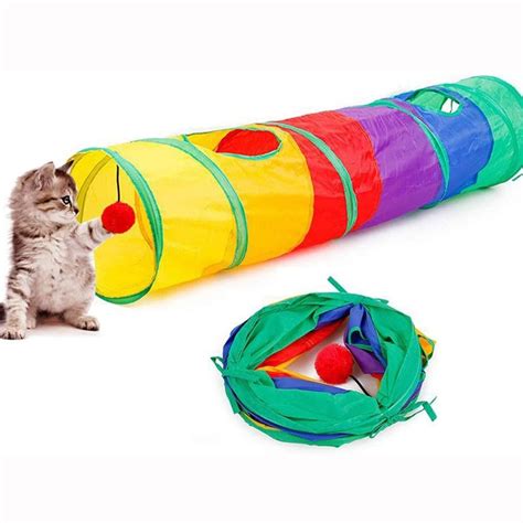 Seenda Cat Tunnel, Cat Tunnels for Indoor Cats, Long Tube Cat Toys, Collapsible Kitty Tunnel ...