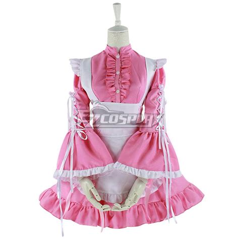 Pink & White Maid Dress Cosplay Costume - EMDS048Y