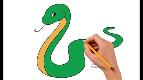 Snake Drawing Images For Kids Draw a snake slithering and a snake striking