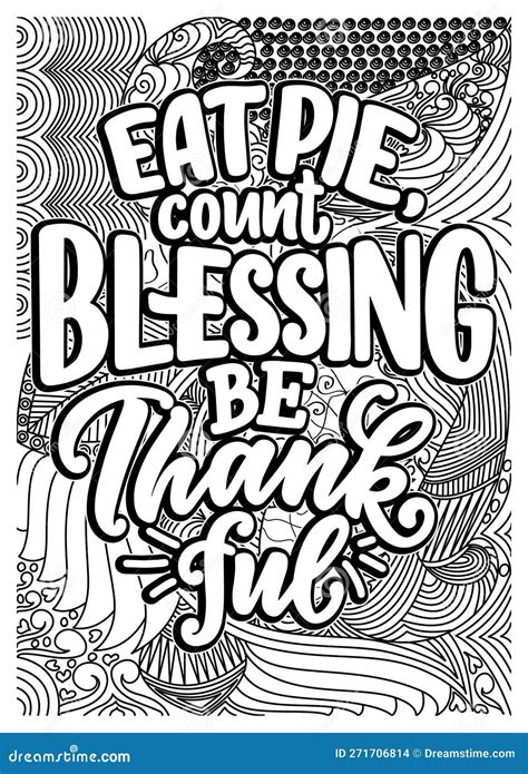 Thanksgiving Inspirational Quote Coloring Pages for Adults ...