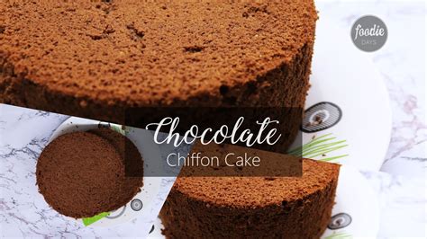 Chocolate chiffon cake recipe