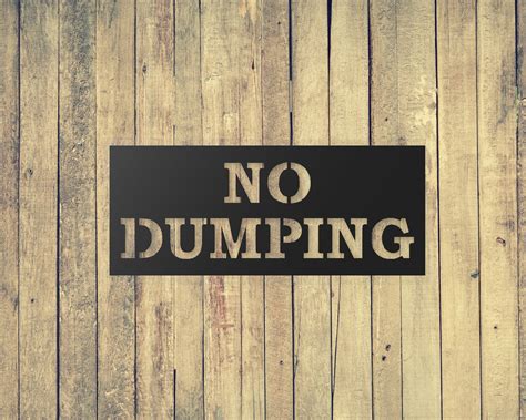No Dumping Sign Metal No Dumping Sign - Etsy UK