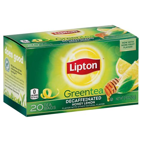 Lipton Green Tea Bags Decaffeinated Honey Lemon - Shop Tea at H-E-B