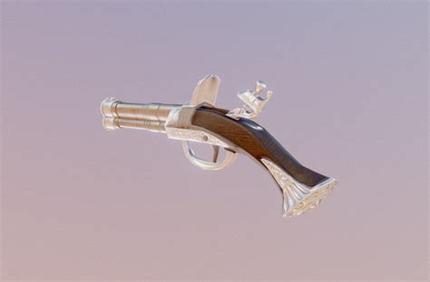 Flintlock pistol - DownloadFree3D.com