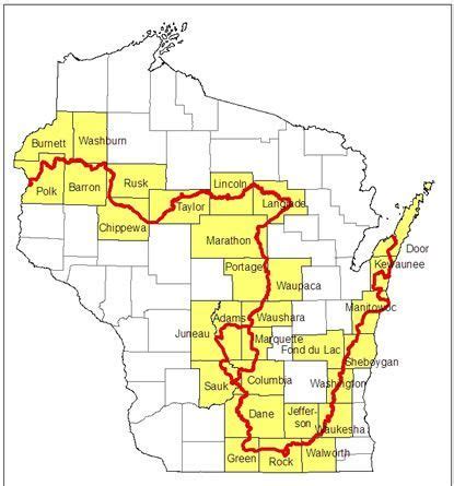 Ice Age Trail Map Checklist