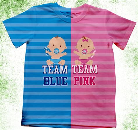 Personalized Adult Gender Reveal Shirts Team Boy or Team Girl