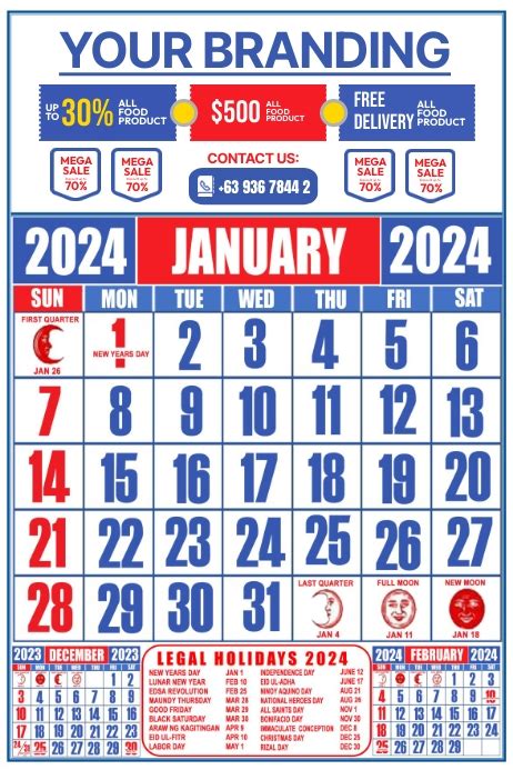 January 2024 Holiday Calendar Philippines Language - At A Glance Calendar 2024